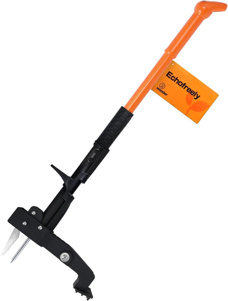 Echofreely Weed Puller Tool - Adjustable 35"-46" Heavy Duty 4-Claw Stand-Up Weeder for Yard Weed Removal, Ergonomic Garden Tool with No Bending or Squatting Needed - Image 1